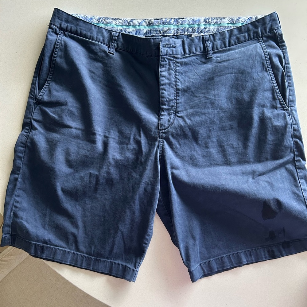 Tommy Bahama Blue Flat Front Shorts